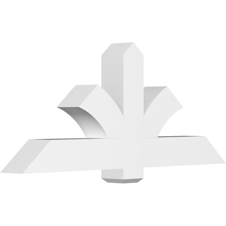 Ekena Millwork Redmond Architectural Grade PVC Gable Bracket, 60"W x 25"H x 6"D x 6"F, 10/12 Pitch GBP060X25X0606RED00